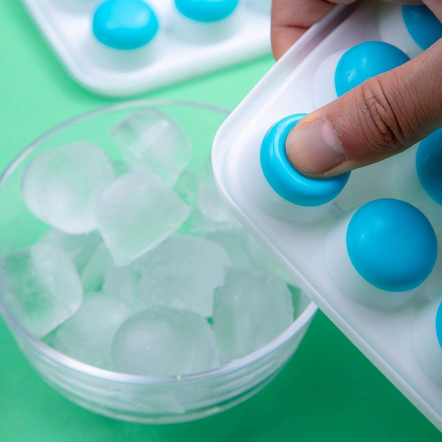 2807 21 Cavity Pop Up Ice Cube Trays-Easy Release, Flexible Silicone Bottom - Stackable, BPA Free, Food Grade - for Convenient Freezer Ice Making (2 Pc Set) 2807 21 Cavity Pop Up Ice Cube Trays-Easy Release, Flexible Silicone Bottom - Stackable, BPA Free, Food Grade - for Convenient Freezer Ice Making (2 Pc Set)